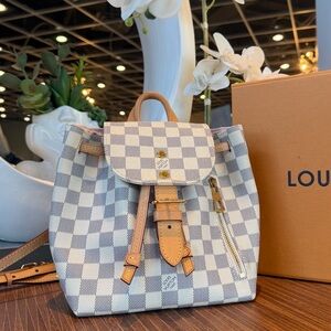 Louis Vuitton Damier Azur Sperone BB Mini Backpack – Authentic –